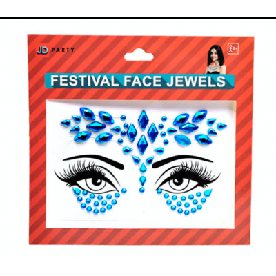 Festival Face Jewels - Blue